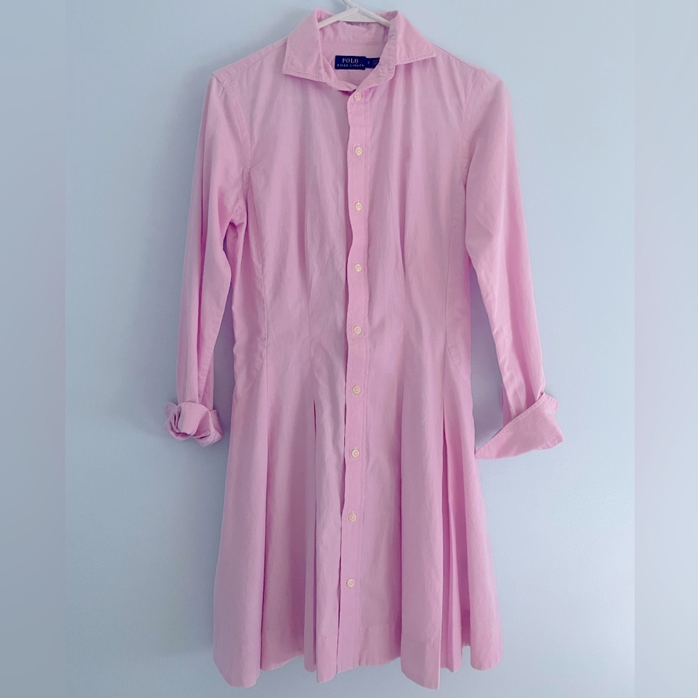 Ralph Lauren Pink Dress Shirt Dress